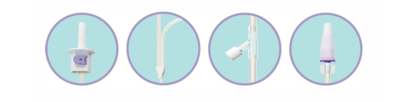 Kit de nutrition entérale ENFit - Poche de nutrition compatible avec alimentation par gravité et par pompe, avec port en Y 